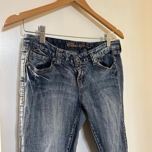 blue asphalt denim skinny jeans!!